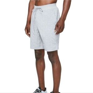 Men's Lululemon T.H.E. Short 9" - Heather Allover Sea Salt Light Cast